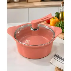 MYLHOGAR - Cacerola Antiadherente 28 cm Para Guisos Arroces Y Estofados Con Tapa Vidrio