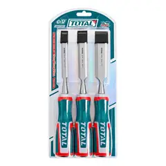 TOTAL - Set De Formones Cinceles Para Madera 3 Pcs Tht41k0302