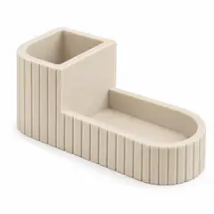 PRINTS PATRO - Organizador de Escritorio Porta Lápices Beige