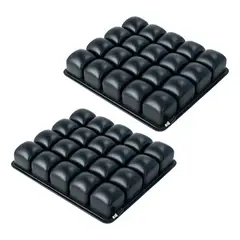 BLUNDING - X2 Cojin Antiescara Inflable De Flotación Ortopédico Para Silla De Ruedas Alivio Presión Prevención Escaras Uso... Liso Negro
