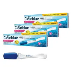 CLEARBLUE - Pack Test De Embarazo Plus 3 Tiras Reactivas