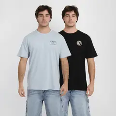 O'NEILL - PACK 2 POLERAS GETAWAY AZUL CLARO - NEGRO
