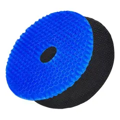 GENERICO - X2 Cojin Picaron Gel Tipo Dona Ergonomico Cojin Hemorroides Negro Unicolor
