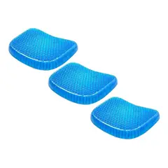 GENERICO - Pack X6 Cojin De Gel Cojin Silla Cojín Lumbar Cojines Coxis Azulnegro Liso