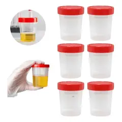 GENERICO - Pack X6 Recolector Orina 60ml Portatil Desechable Medico Lab