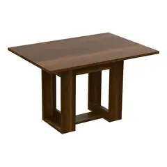 GENERICO - Mesa de Comedor 120x85 cm Base Pedestal Doble Melamina Color Madera Caramelo