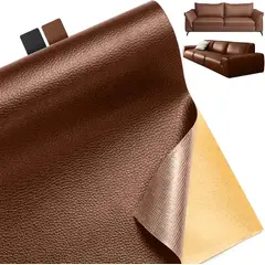 NEBLISUR - Parche Reparación Autoadhesivo Cuero Café 50x137cm