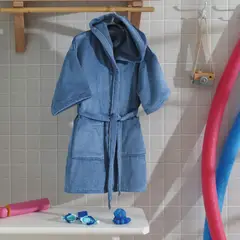 DOHLER - Bata de baño con capucha para niños Azul - Döhler