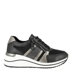 ALQUIMIA - Zapatilla Urbana con Cuña Cole Negro