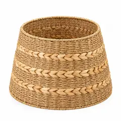 GENERICO - Faldón Para Árbol De Navidad Mimbre Tejido 66 Cm Decorativo