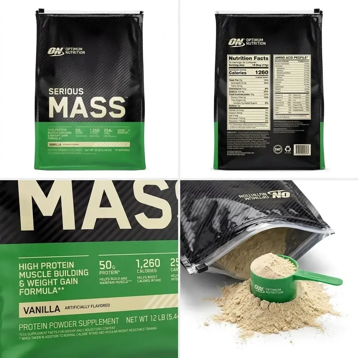 NUTRA BIEN - Optimum Nutrition Proteina Mass Serious 5l5,4 Kg Vainillaads