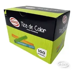 ADIX - Tizas Barra Tiza De Colores Variados 100 Unidades Sin Polvo No Tóxicas