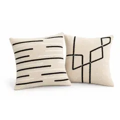 GENERICO - Pack 2 Fundas De Cojin 45x45 Estilo Nórdico para Living y Dormitorio Hogar