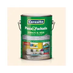 CERESITA - Esmalte al agua pieza y fachada 1gl blanco nacar