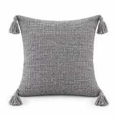 GENERICO - Pack 2 Fundas Para Cojin 45x45 Chenille Color Gris Decorativos para Living y Dormitorio Hogar