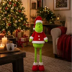 GENERICO - Muñeco Grinch Patas Largas Peluche Navideño Extensible