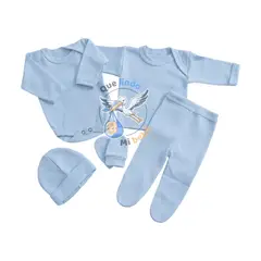 GENERAL - Ajuar 5 Piezas Liso Talla Prematuro Beige