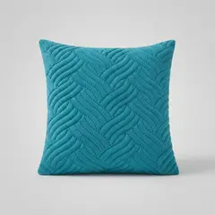 GENERICO - Funda Para Cojin 45x 45 Trenzado Color Turquesa Decorativo Para Living y Dormitorio Hogar