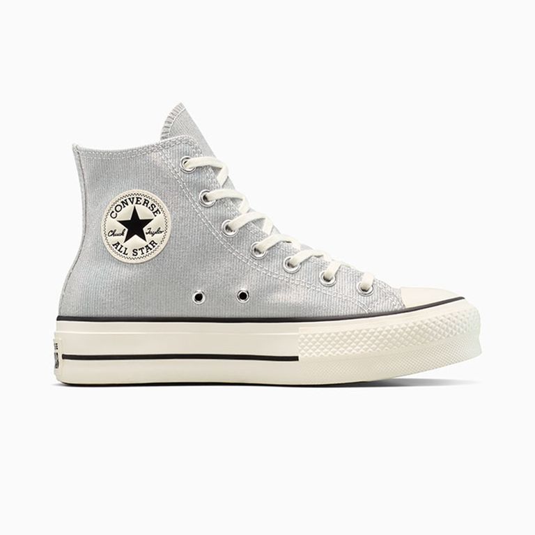 Zapatilla Chuck Taylor All Star Lift Mujer Plateado