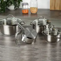 FISSMAN - Batería Set De Cocina Ollas Gabriela 8 Piezas -