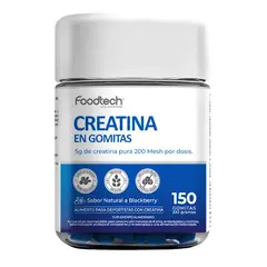 FOODTECH - Creatina En Gomitas 150 Gummies Blue Raspberry