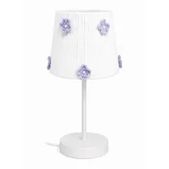 DECORACION CREATIVA - Lampara Infantil Mesa - Linea Crochet Flor Rosada