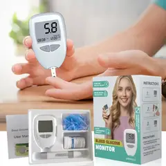 GENERICO - Kit Glucómetro Digital Glucosa Monitor + 50 Tiras + 50 Lancetas