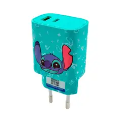 DISNEY - Cargador Rápido Certificado SEC Stitch Verde 20W con Cable USB-C