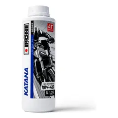IPONE - Aceite Motor Moto 4T Katana 10W-40 100% Sintético 1L