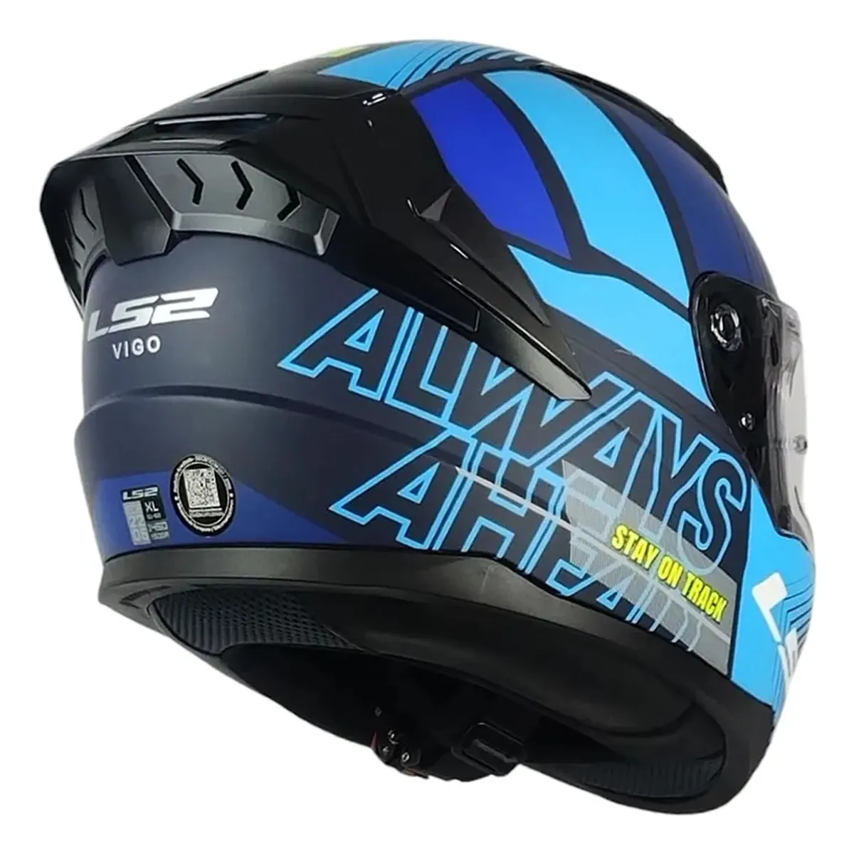 LS2 - Casco LS2 FF810 Vigo Shift Negro Azul Matte Negro Sólido Mate L