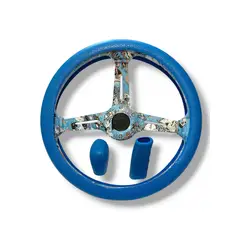 GENERAC - Kit Cubre Volante, Pomo Y Cubre Freno De Silicona Para Autos AZUL