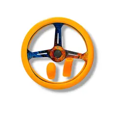 GENERAC - Kit Cubre Volante, Pomo Y Cubre Freno De Silicona Para Autos NARANJA