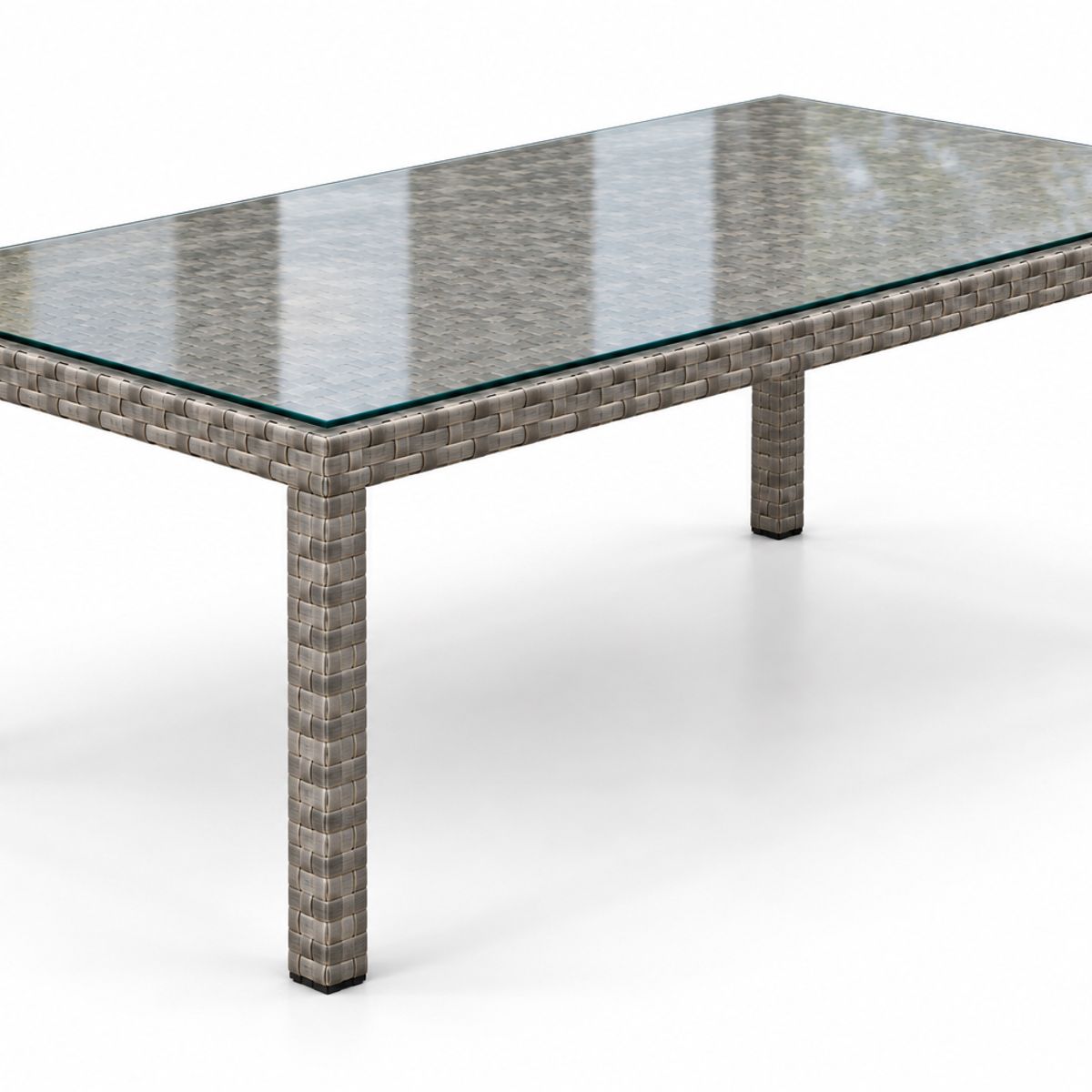 MUEBLES LA TERRAZA - Comedor de Terraza Rattan Gris 150x95 cms
