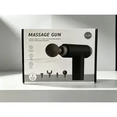 GENERICO - Pistola de Masaje Muscular Masajeadora Percusión 4 Cabezales negro YX-720S