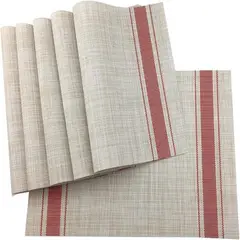 GENERICO - Mantel Individual 2 PCS 30x45 cm Rojo