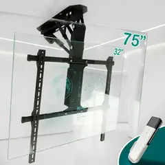 GENERICO - Soporte TV Motorizado para Techo de 32 a 75 Pulgadas