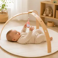 GENERICO - Centro de Actividades para Bebés Arco Montessori de Madera Armable