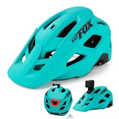 DEFENSOR FOREVER - Casco MTB BatFox Certificado Luz USB y Soporte Cámara