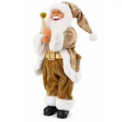 HERRERA MAISON - Adorno Navidad Santa Dorado 45 CM