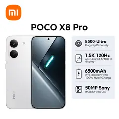 XIAOMI - Celular POCO X8 Pro 8+256 Dimensity 8500-Ultra Batería de 6500 mAh 50 MP Sony IMX882 con OIS