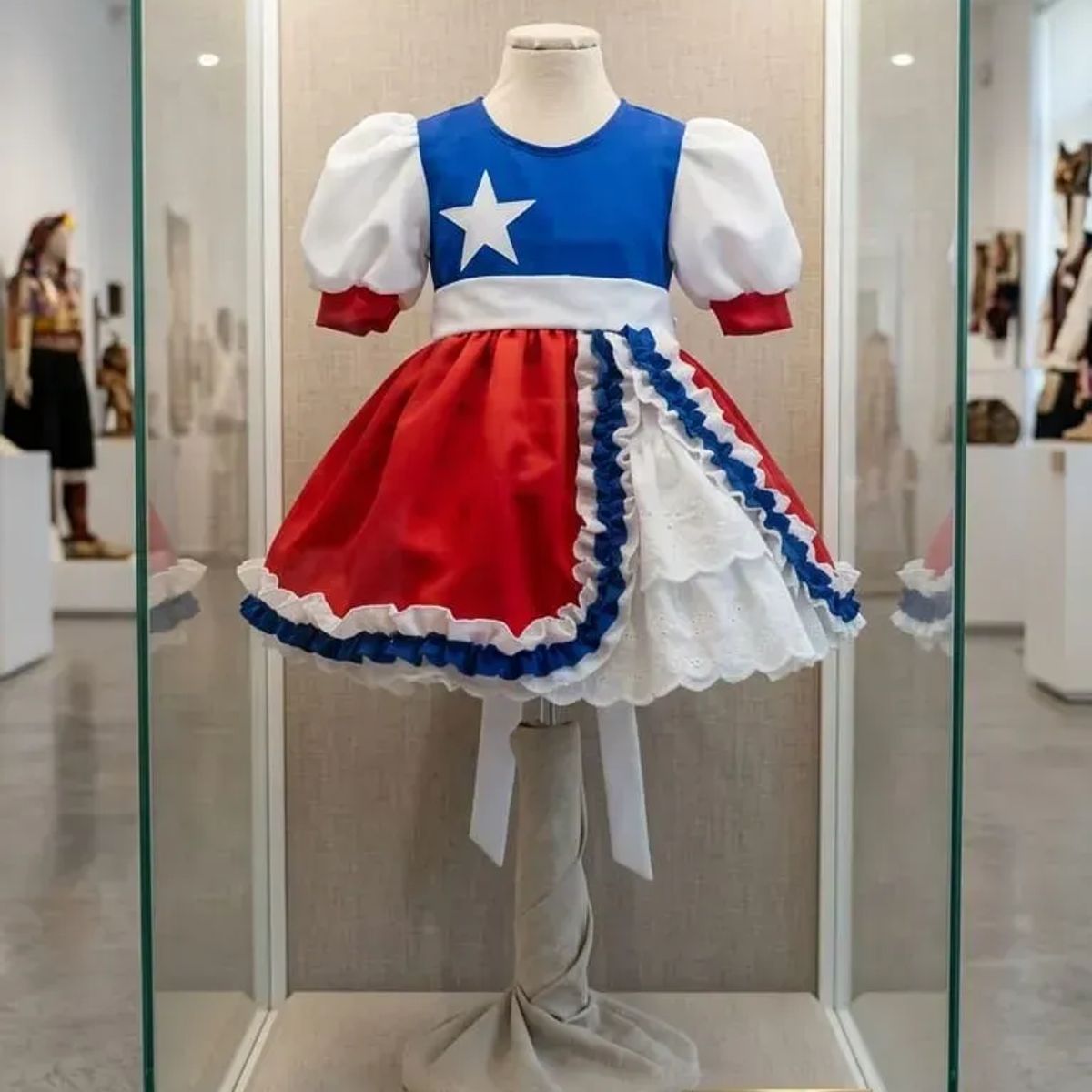 VICTORIANAS - Vestido Huasa China  Bandera Chilena Bebe niña
