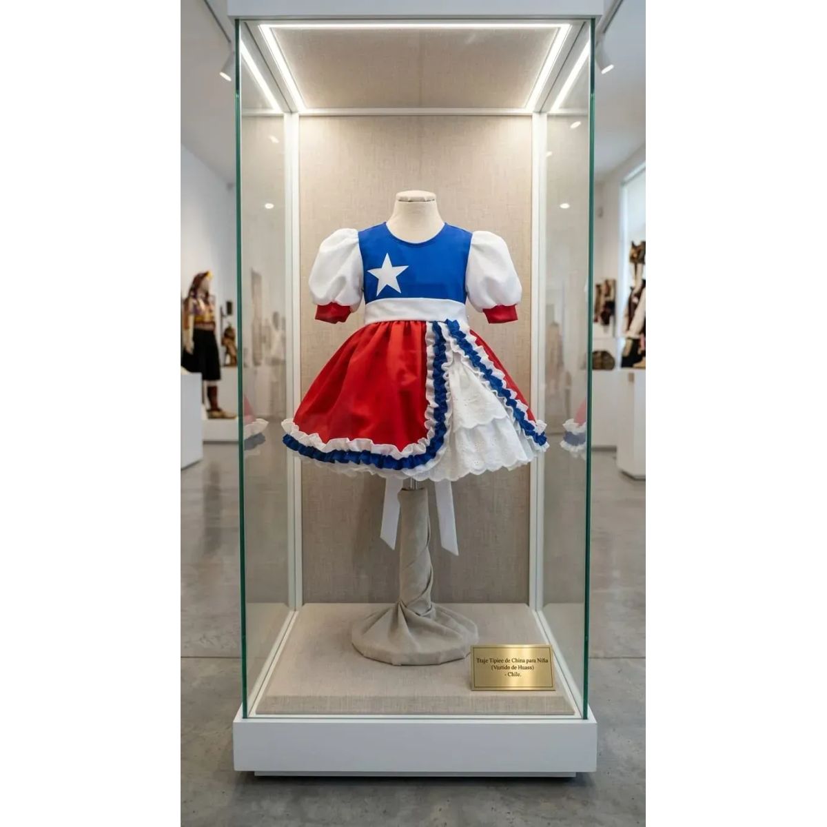 VICTORIANAS - Vestido Huasa China  Bandera Chilena Bebe niña