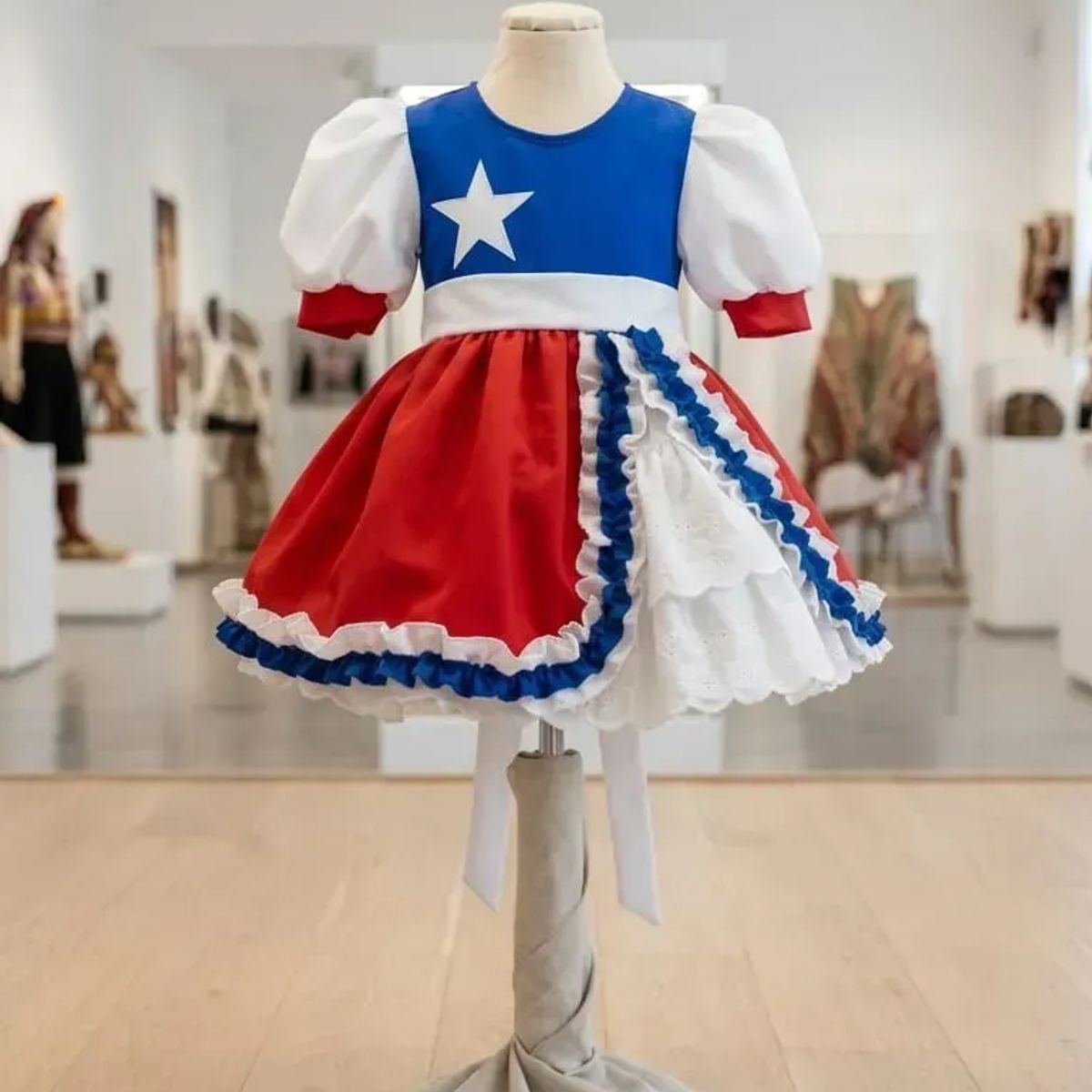 VICTORIANAS - Vestido Huasa China  Bandera Chilena Bebe niña