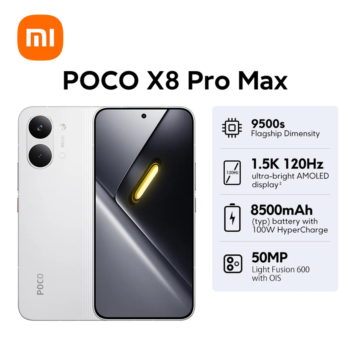 XIAOMI - Celular Xiaomi POCO X8 Pro Max 12+512G Rendimiento flagship con Dimensity 9500s