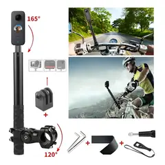 KUANGYE - Soporte Cámara Manillar Moto/bici Compatible con Insta360 One X2 Gopro