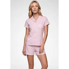 KAYSER - Pijama Corto Abotonado Algodón Mujer 70.1129M-ROS