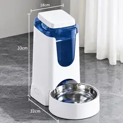 GENERICO - Dispensador Automático de Agua para Perros y Gatos con Plato de Acero Inoxidable