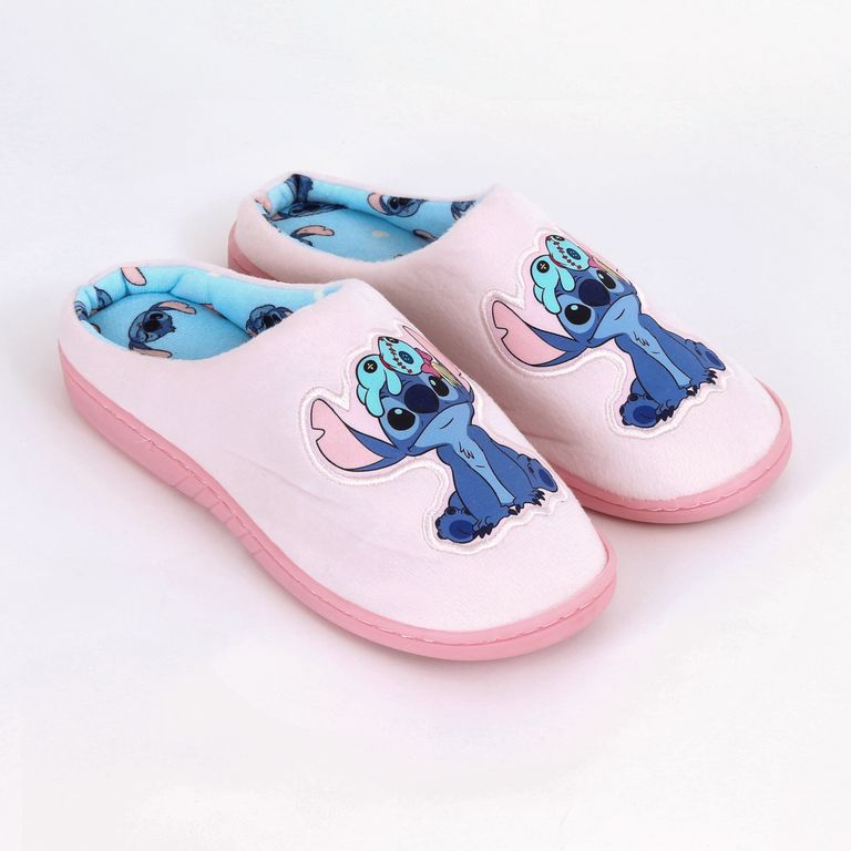 Pantufla Mujer Lilo & Stitch Sentado Rosado