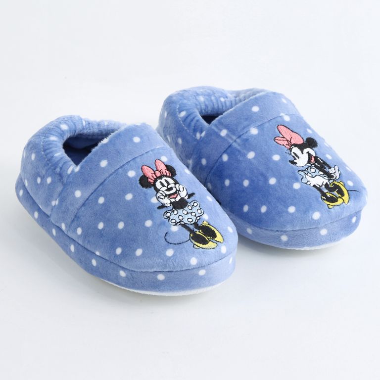 Pantufla Niña Minnie Lunares Azul