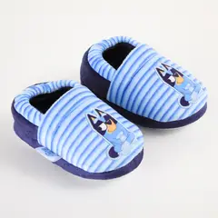 BLUEY - Pantufla Niño Listado Celeste